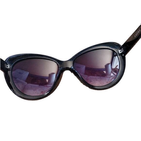 HP Laura Ashley Pink Black Floral Large Sunglasses - Picture 4 of 12